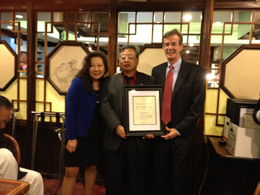 Dr. Martin Ma received Award from US Congressman Van Hollen